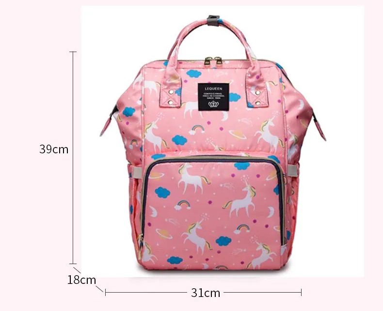 Сумка для подгузников для мам, модная сумка для подгузников для беременных, Большой Вместительный рюкзак для путешествий, водонепроницаемая дизайнерская большая сумка для подгузников, уход за ребенком - Цвет: pink
