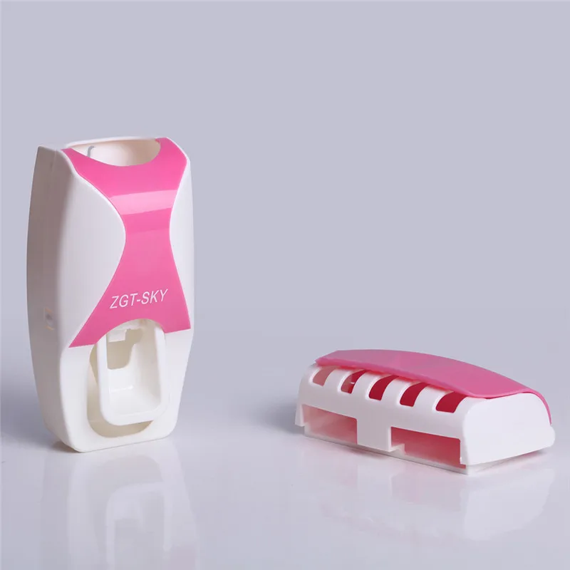Автоматический набор зубная щетка держатель Подставка для настенного монтажа наборы зубная щетка Семейный комплект предметы домашнего обихода аксессуары для ванной комнаты Набор - Цвет: pink