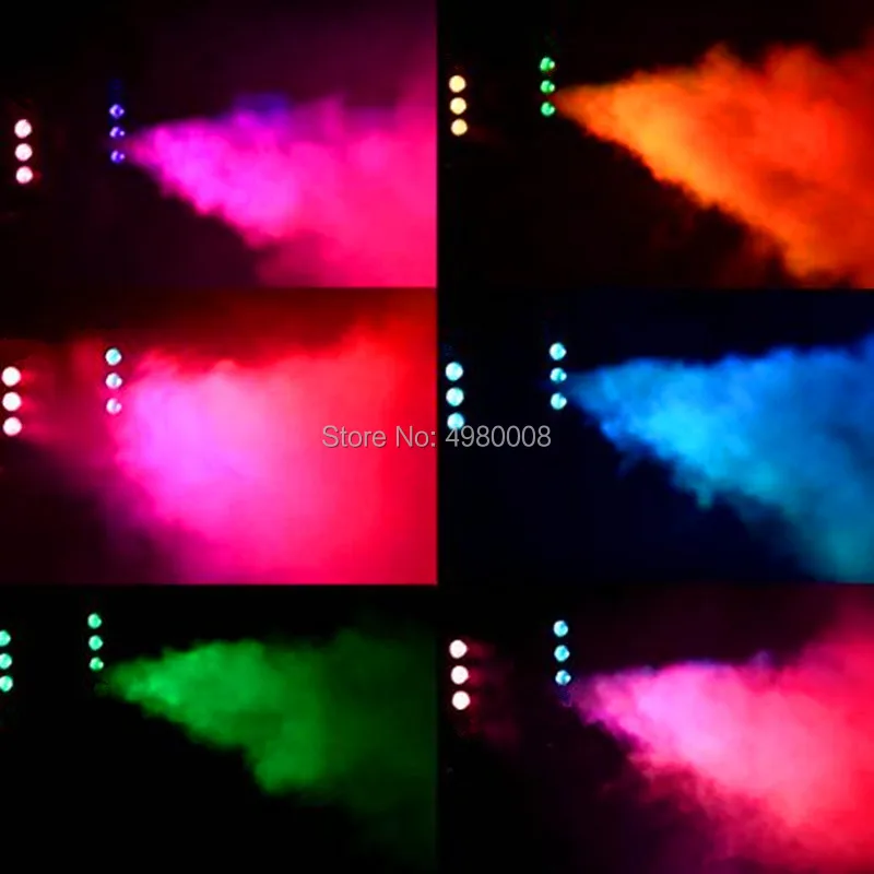Светодиодный 1500 Вт противотуманная машина/дымовая машина с 6x9 Вт RGB светодиодный светильник/Профессиональная сценическая машина DJ/Bar/Disco домашние вечерние светодиодный сценический фоггер
