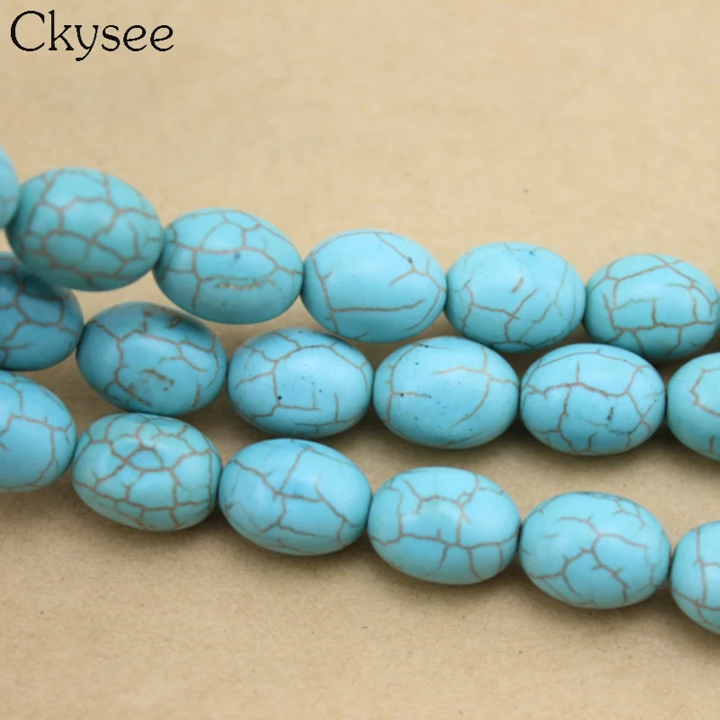 Ckysee 11*15 мм/15*20 мм овальные свободные синие Бусины бисер DIY Изготовление ювелирных