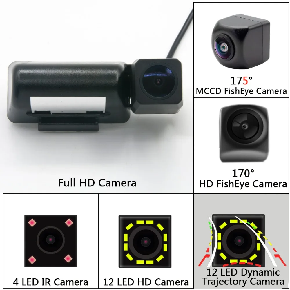 

12 LED Intelligent Dynamic Trajectory Rear View Camera Backup Reverse Parking Camera For Ford Tourneo Transit MK6 MK7 2000-2013