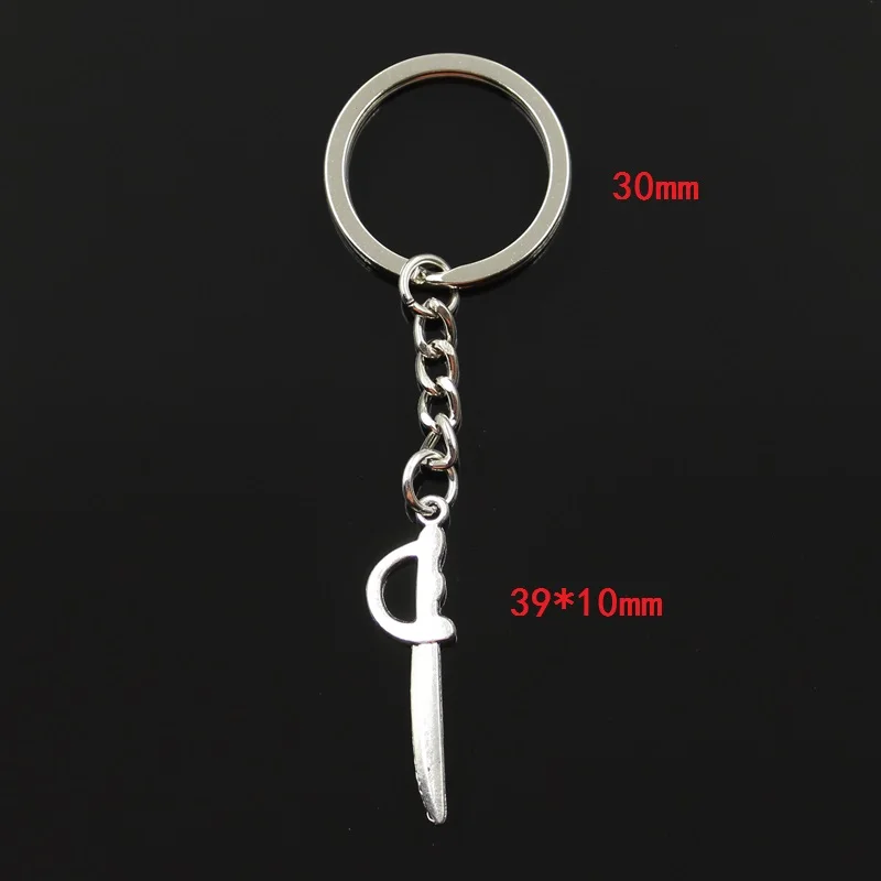 Брелок 39*10 мм меч ограждения Подвески DIY Для мужчин Jewelry Ключи Chain Ring Держатель