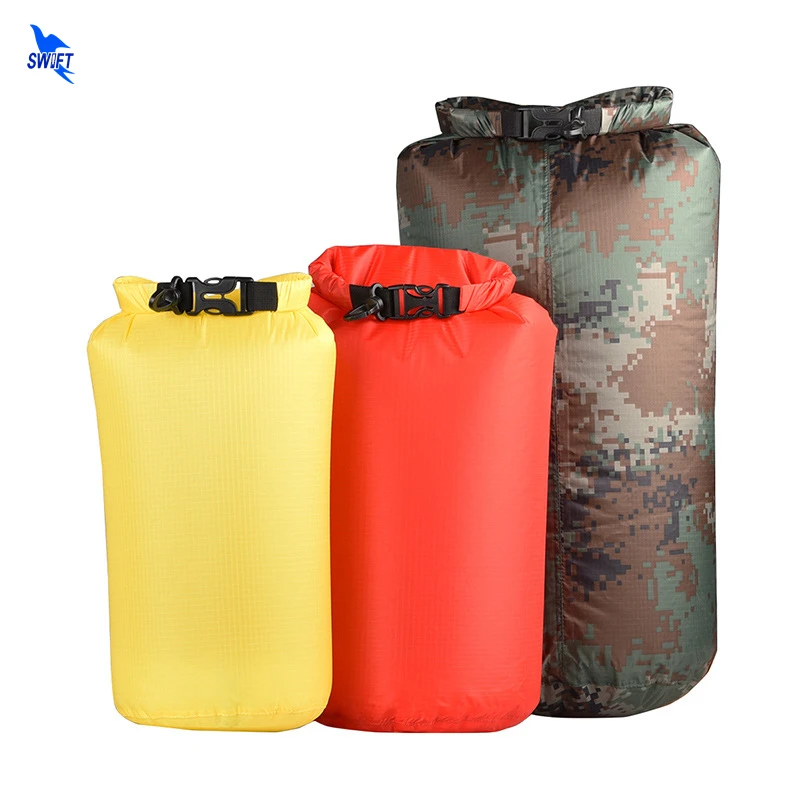 

3Pcs/Set Outdoor Boating Kayaking Camping Camouflage Red Yellow Waterproof Bag 5/10/20L Foldable Ultralight Storage Dry Bag Sack