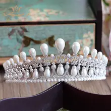 High-end Top Quality European Oversize Natuer Pearls Brides Crown Tiara AAAA Cubic Zirconia Hair bands Evening Hair Accessories High-end Top Quality European Oversize Natuer Pearls Brides Crown Tiara AAAA Cubic Zirconia Hair bands Evening Hair Accessories