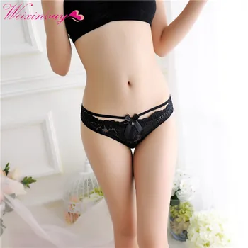 

WEIXINBUY Women Panties Sexy G string Low Waist Intimates Lady Briefs Underpants Knickers Chic