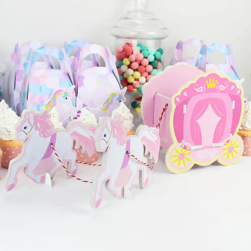 Princess Carriage Candy Box Table Centerpiece Party Decoration