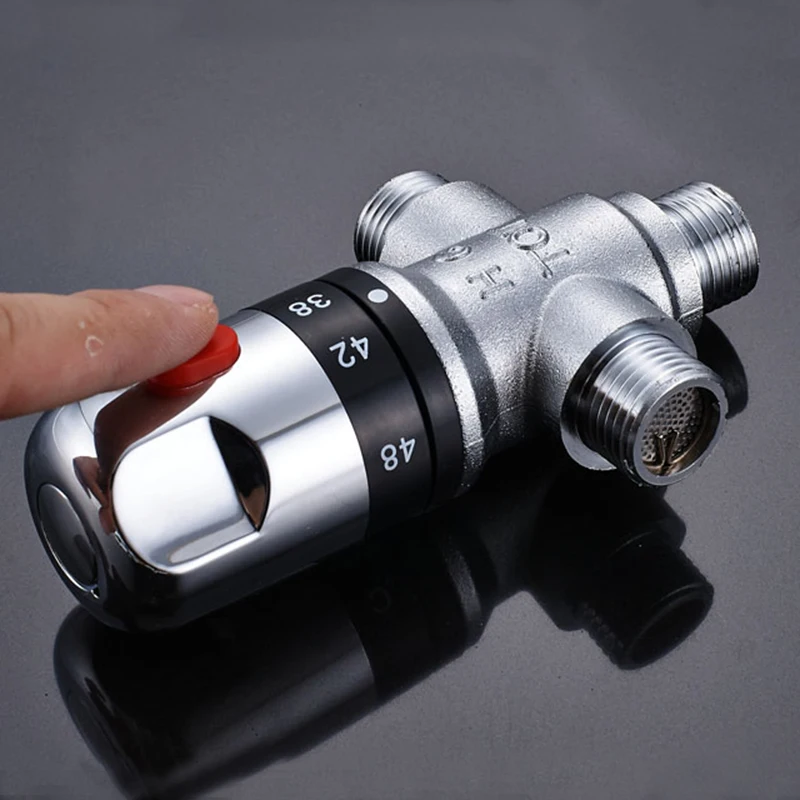 Brass Ceramic Standard Thermostatic Mixing Valve thermostatic mixing valve Temperature Control Valve For solar water heater valve parts