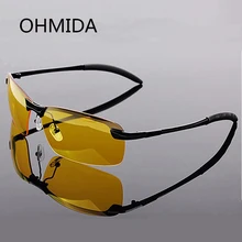 OHMIDA Aluminum-magnesium Driving Glasses Male Drivers Night Vision Goggles Anti-glare Polarizer Sunglasses Polarized