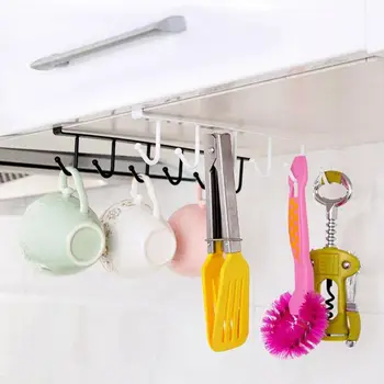 

Kitchen Storage Rack Cupboard Hanging Hook Sundries Hanger Chest Hook Type Storage Organizer Holder 3MY23