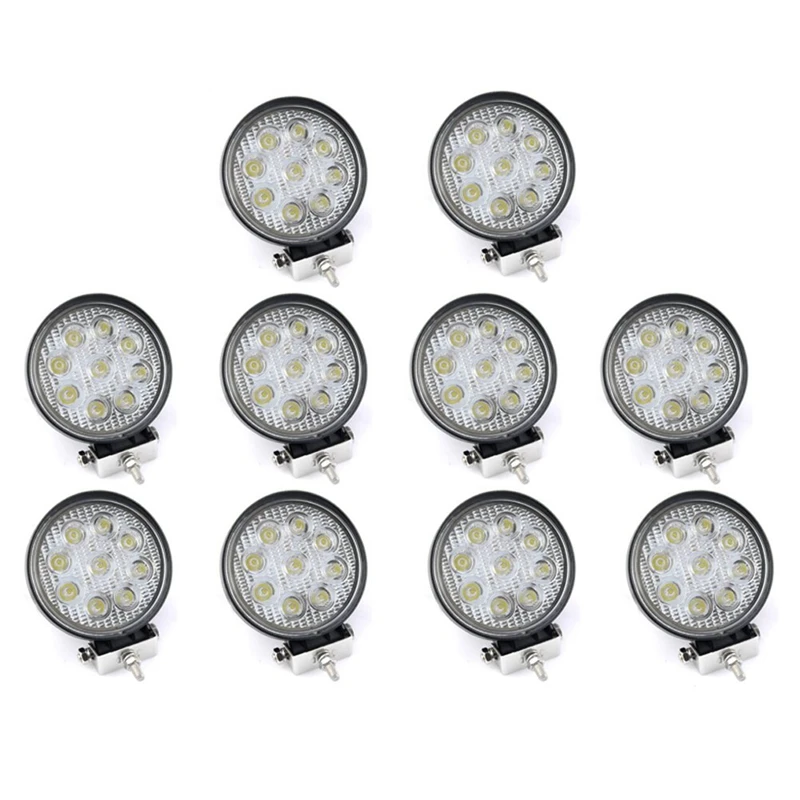 

10pcs 27W 2700 Lumen Led Work Road Light Bar Fog Driving Waterproof Truck Car SUV UTE Tanks Marine Bus Jeep ATV truck 4WD 4x4