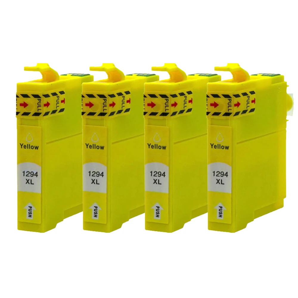 4PK T1294 желтые чернильные картриджи для Epson SX235W SX420W SX425W SX435W SX445W SX525WD SX535WD SX620FW BX305F BX305FW