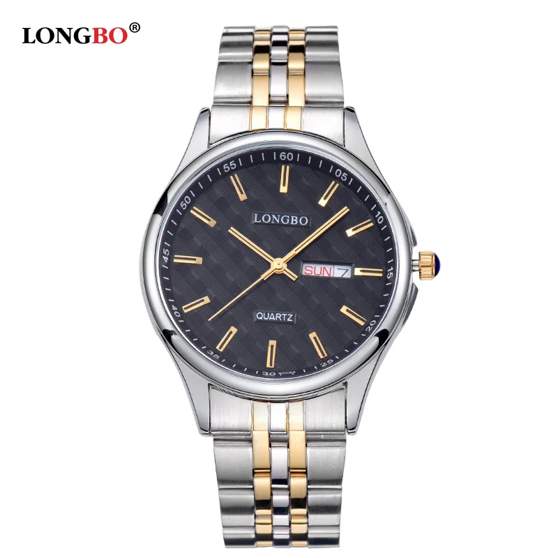 

LONGBO Casual Stainless Steel Couple Quartz Watches Reloj Masculino Lovers Wristwatch Waterproof montre ladies watch Gifts 80085