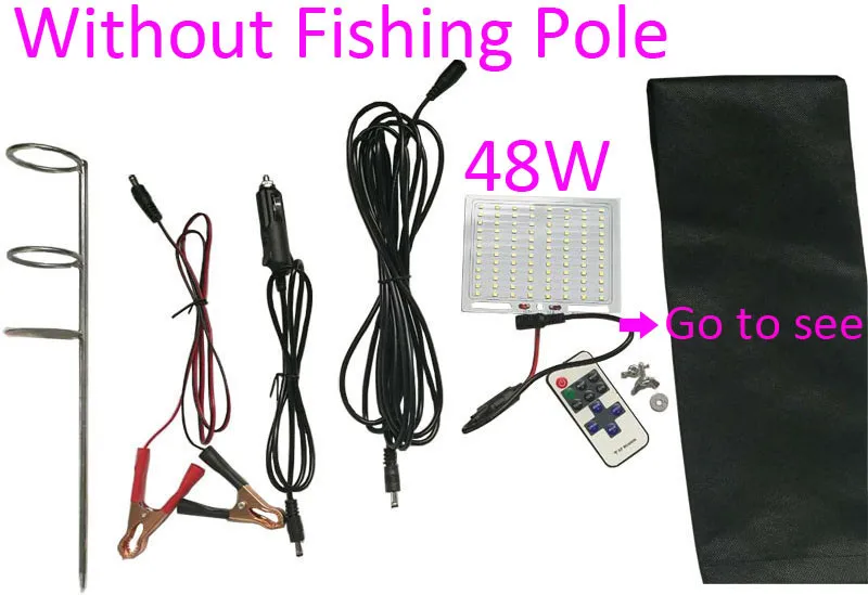 Packing fishing rod light without pole
