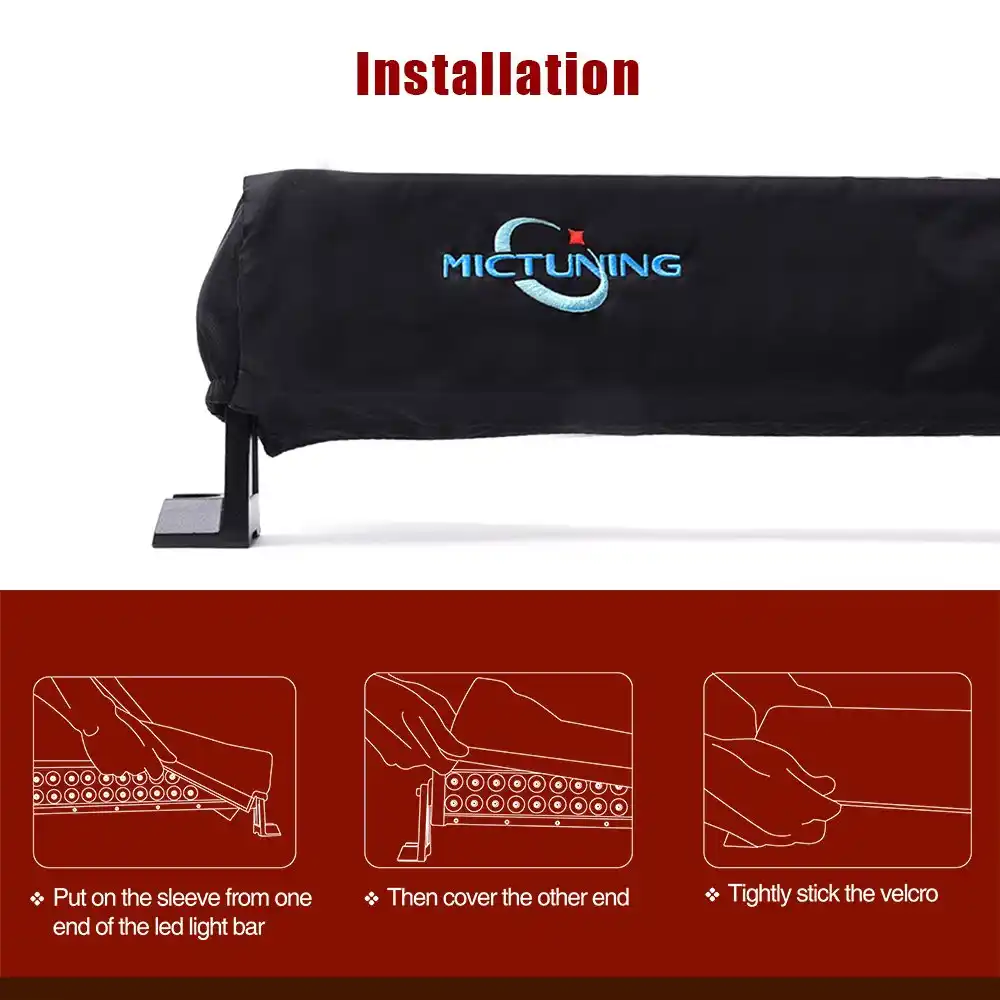 42-Inch Universal 2in1 Straight /& Curved LED Light Bar Cover Water Resistant