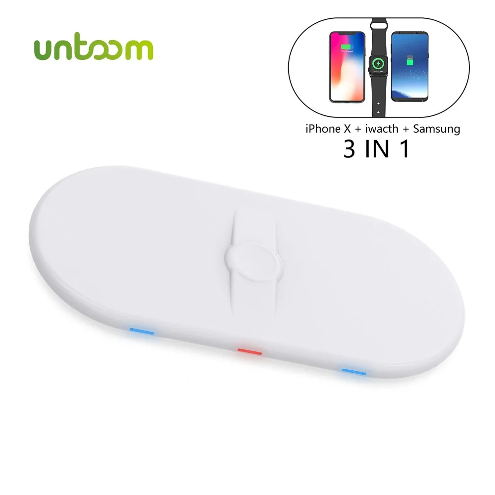 

3 in 1 Qi Wireless Charger for Apple Watch 1 2 3 iWatch iPhone X Xs 8 8 Plus Samsung Note 8/S8 Fast Wireless Charging Pad