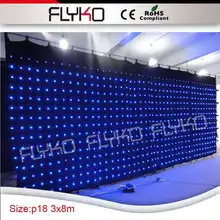 180 мм вельветовые светодиодные свадебные занавески для продажи