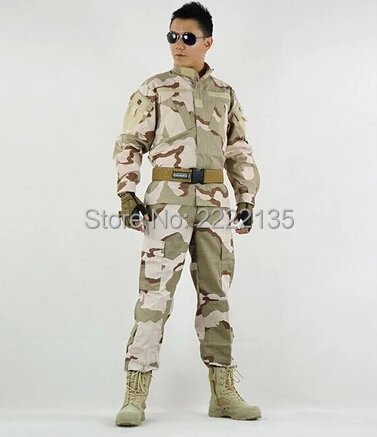 Армия США пустыня Тактическая Военная камуфляжная боевая униформа для страйкбола Камуфляж BDU мужская одежда набор открытый охотничьи костюмы S-XXXL