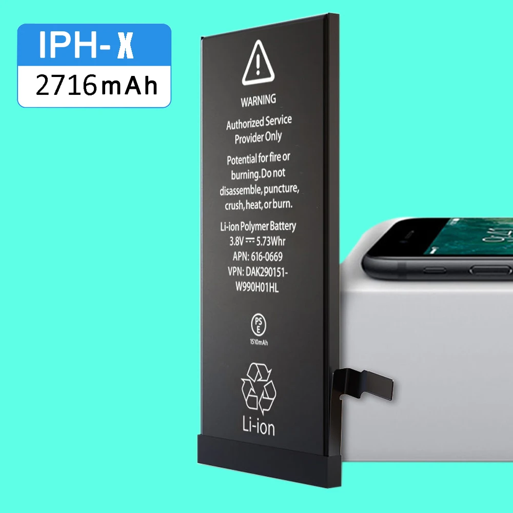 Giutaat батарея для Apple IPhone X мобильный телефон 2716 мАч литий-полимерные батареи Бесплатный набор инструментов
