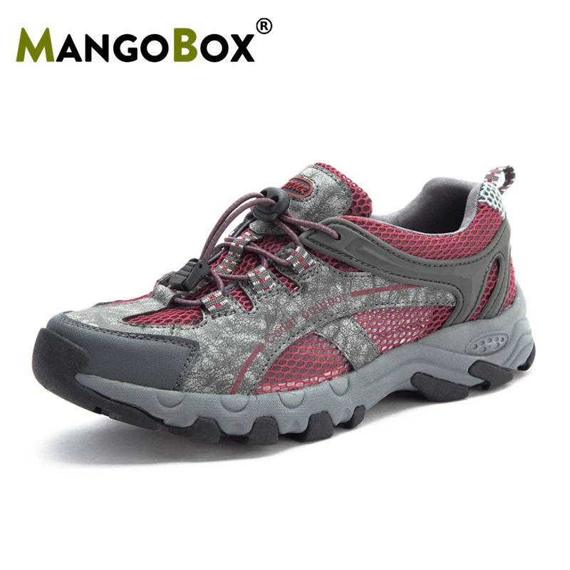 

Hot Sale Summer Hiking Shoes Men Mesh Trekking Shoes Lace-Up Outdoor Sport Mens Shoes Rubber Anti Slip Rock Climbing Shoe Man