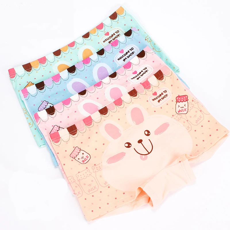 

HPBBKD 6pcs/lot Girl Cartoon Panties Cotton Children Breathable Underwears Boxer Panties For Girls Kids Shorts Pants GU027