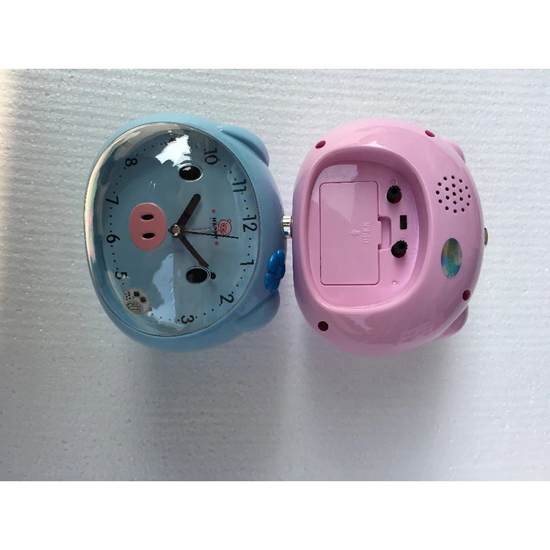 Ночник Reloj часы для детей спящий мультфильм будильник игольчатый динамик свинья