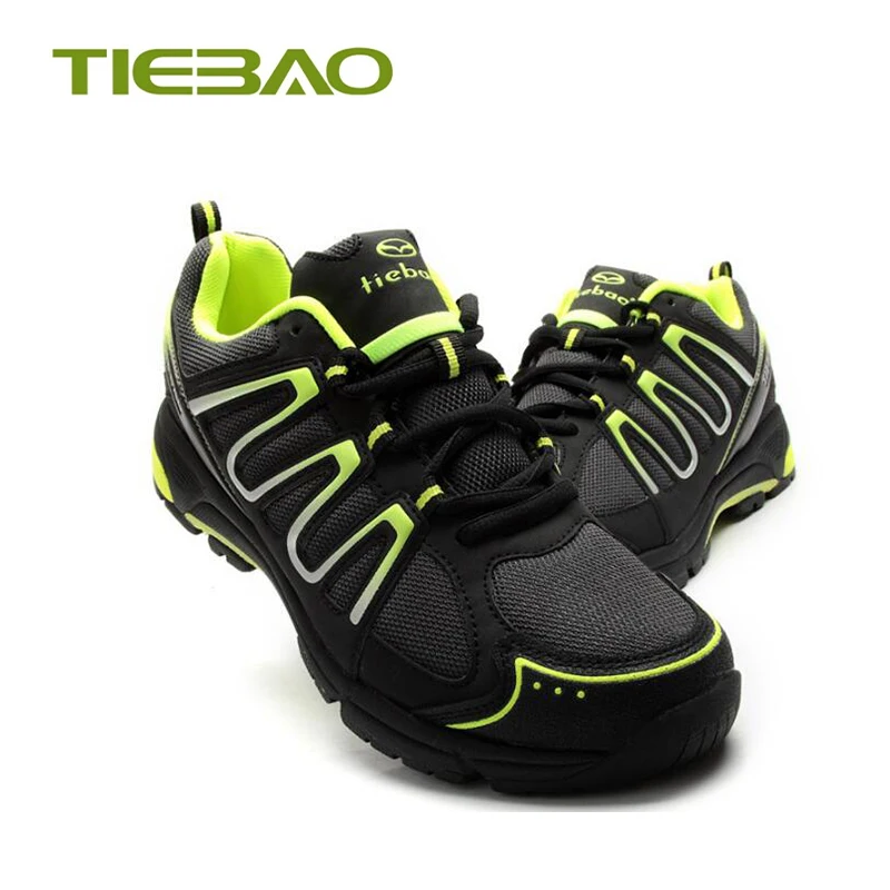TIEBAO Pro Leisure Cycling Shoes Mountain Bike MTB Shoes Men Green Mountain Bike Sneakers Riding Cycling Women Triathlon Shoes
