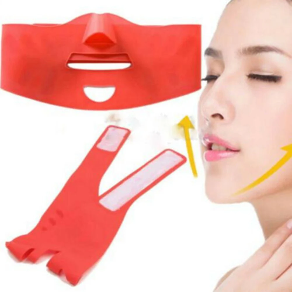 

Silicone Face V Shape Wrap Mask Slimming Face Lift Band Belts Skin Care Tightening Supplies