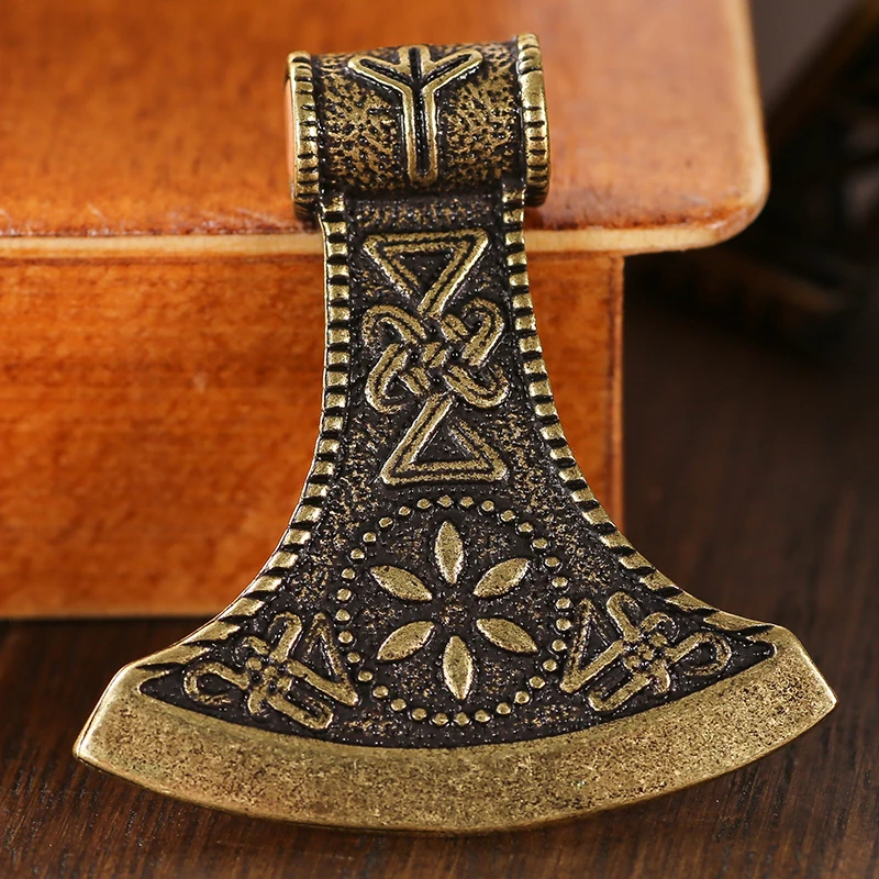 

Futhark Axe Viking Pendant Necklace Viking Jewelry Drop Shipping 1pc