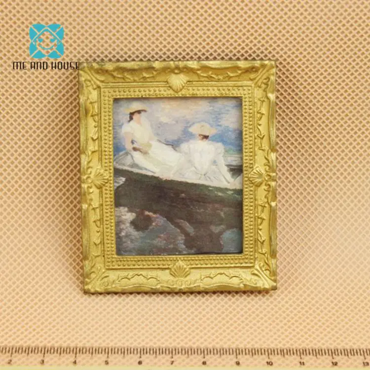 Мини фотообои Кукольный дом миниатюрный деревянный винтажные стильные куклы