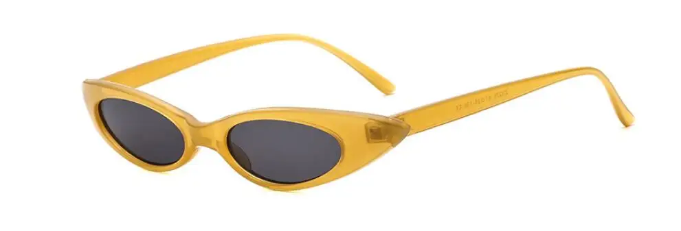 Брендовые дизайнерские Овальные Солнцезащитные очки, женские Винтажные Солнцезащитные очки кошачий глаз 90 s, маленькая оправа, женские солнцезащитные очки oculos de sol - Цвет линз: Orange Gray