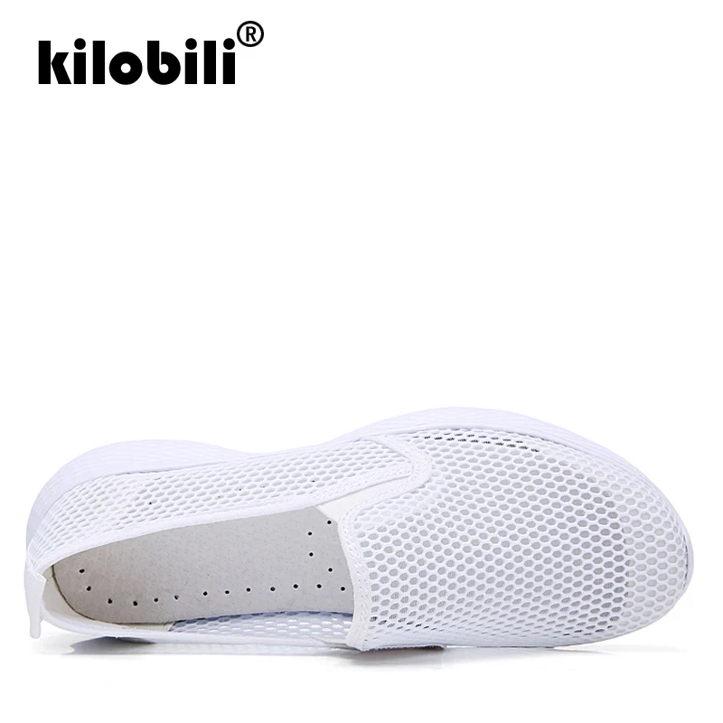 Kilobili/2019 г. Летняя женская обувь женские дышащие сетчатые кроссовки балетки на