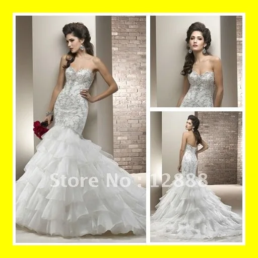 Hippie Wedding Dress Mermaid Floor-Length Chapel Train Embroidery Sweetheart Sleeveless Dropped Lace Up Built-In Bra Organza Cus | Свадьбы и