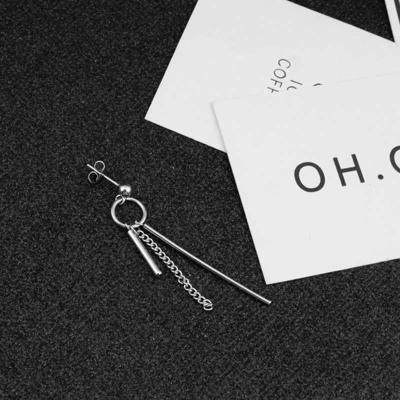 Korean Fashion Punk Earrings Stainless Steel for Men Women