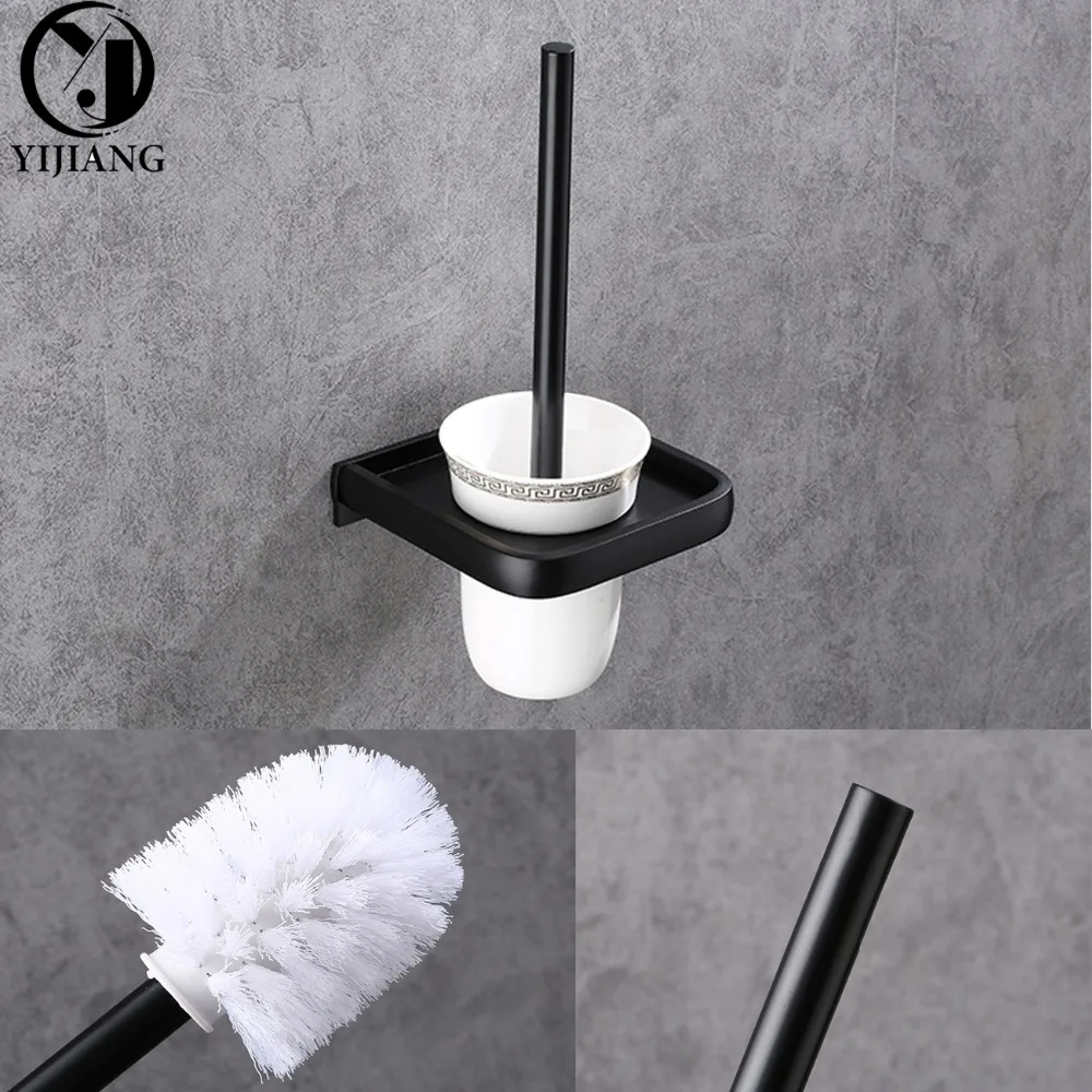 Nail Free черная домашняя щетка для ванной туалета держатель набор туалетный щеткодержатель инструмент для чистки(YJ-BS-008