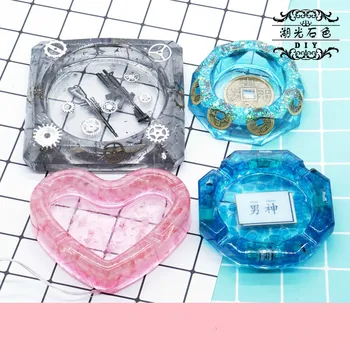 

Ashtray mould, DIY crystal gel mould, silica gel mold mirror effect lake light stone gel material