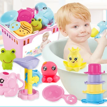 

Bath Toys Play Floating Set Baby Child Pinch Ball Water Gun Shower Spray Bathroom Bathtub Classic Shower Swimming Pool Toy GF20