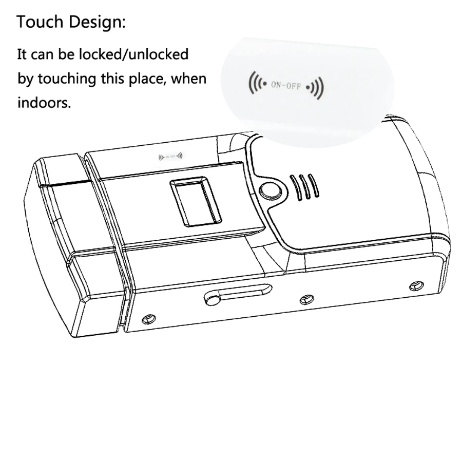 Wafu 2019 новейший Невидимый электронный дверной замок беспроводной пульт дистанционного управления с двумя контурами разблокирован для