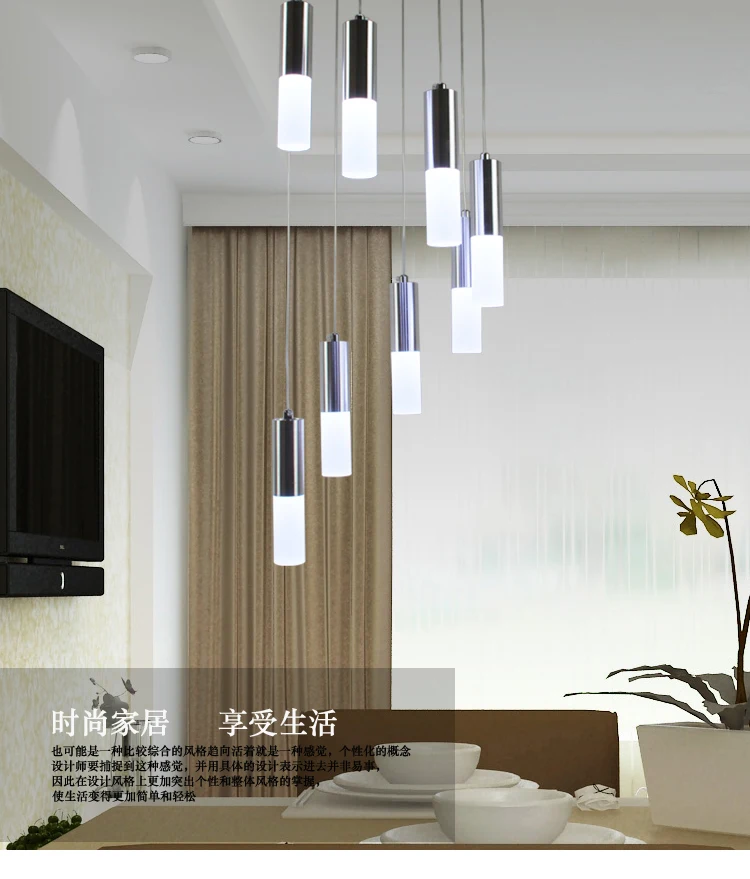 

Cylindrical shape Modern Pendant Light Suspension Light Fixture hotel foyer Free shipping Restaurant Dinning Room Bar Acrylic
