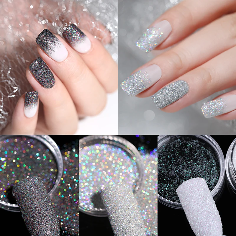 

2g Gradient Nail Glitter Powder Shining Sugar Powder Pigment Dust Glitters Manicure 3D Nail Art Decoration DIY UV Gel Polish