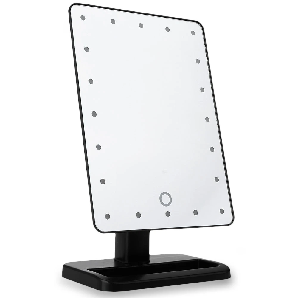 Gustala портативное регулируемое настольное зеркало лампа 20 светодиодов сенсорный экран 180 вращающееся косметическое зеркало столешница макияж инструменты