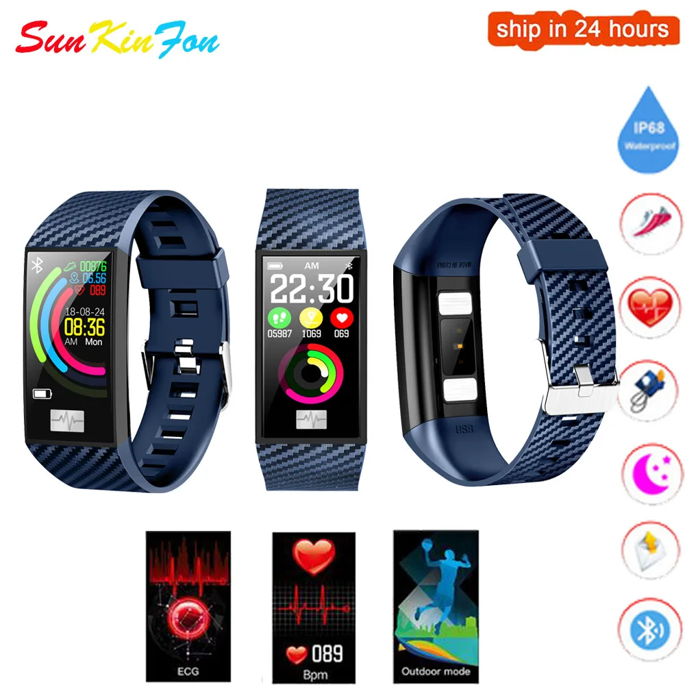 

For Huawei P20 Lite P20 P10 Pro Smart Wristband ECG Heart Rate Blood Pressure Fitness Tracker Watch Sports Smart Bracelet Band