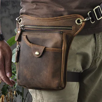 New Men's Genuine Leather Drop Leg Bag Waist Pack Belt Hip Bum Military Travel Motorcycle Multi-purpose Messenger Shoulder Bags
New Men's Genuine Leather Drop Leg Bag Waist Pack Belt Hip Bum Military Travel Motorcycle Multi-purpose Messenger Shoulder Bags