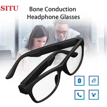 Bluetooth беспроводные очки костной проводимости наушники без рук для смартфона анти-Blu-ray зеркальное покрытие синие солнцезащитные очки