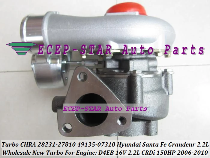 Турбокомпрессор турбокартридж CHRA TF035 28231-27810 49135-07310 для HYUNDAI Santa Fe величие 2.2L CRDi D 2006-10 D4EB 16 V 150HP