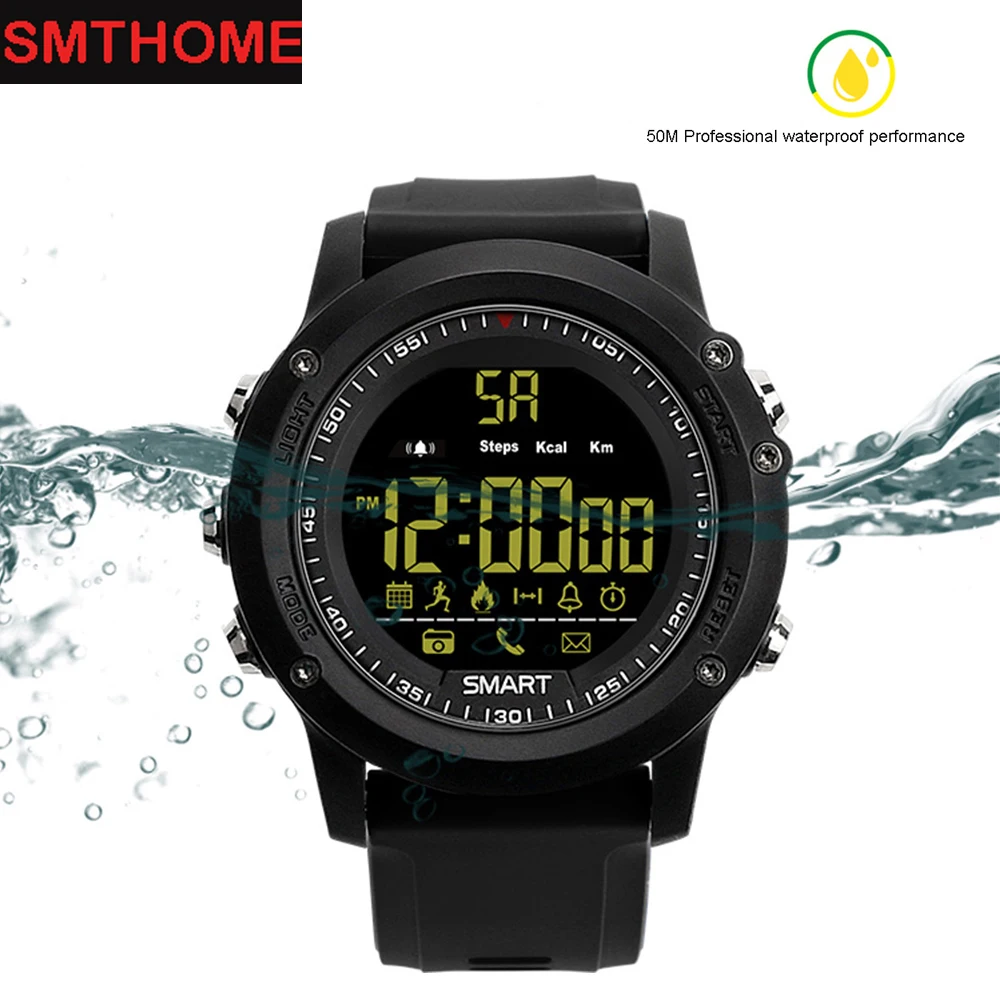 EX17 Bluetooth Smart часы 5 АТМ Водонепроницаемый IP67 Smartwatch для Android IOS Фитнес трекер Шагомер