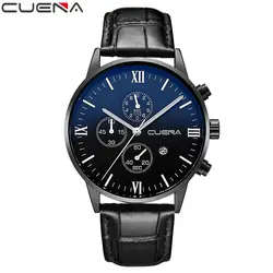 Новые часы Cuena мужские минималистичные простые кварцевые часы t люксовый бренд Мужские часы Модные Повседневные Классические наручные