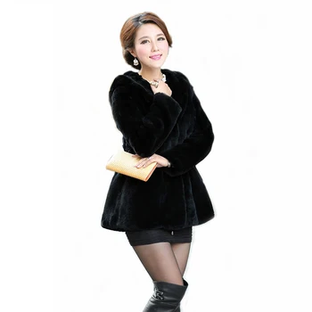 

New Winter Fur Hooded Coat Lady New Slim Fashion Female Thick Warm Fur Outercoat Blusa Femininos Thick Warm Winter Outwear Coat