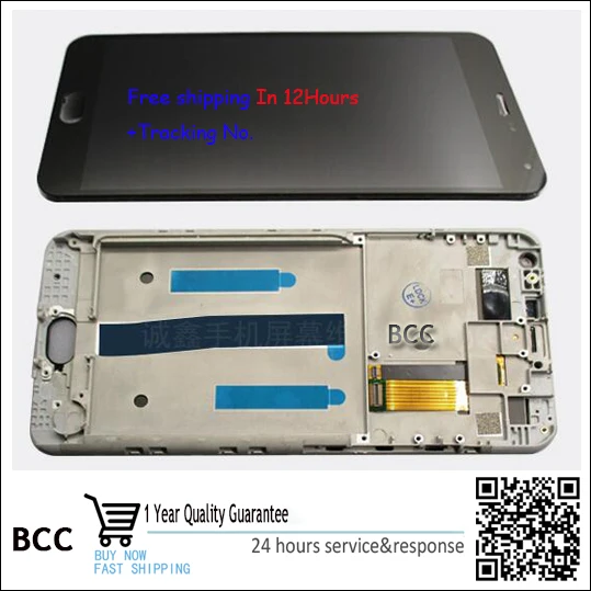 ФОТО Test ok100% Original!For meizu meilan note2 LCD screen display +Touch digitizer with frame Free shipping