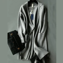 2016 New Arrival 100% Pure Wool Real Cashmere Blend Coat Long Sweater TFP730