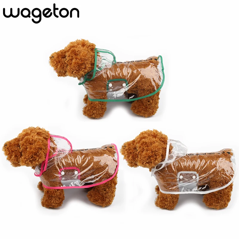

Wageton Transparent Dog Raincoat with Hood Waterproof Rain Coat for Dogs Pet Clothes Umbrella Outdoor Rainy Products Supplies